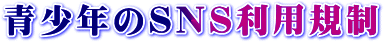 青少年のSNS利用規制
